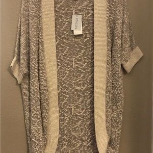 Chico’s Frosted Open Woven Neutral Cardigan Sweater